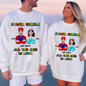 Personalized Gifts For Couple Shirt Valentine Power Couple 03XQMH291124PA - Shirts - GoDuckee