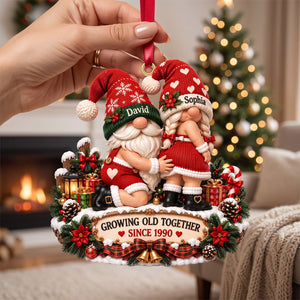 Cheeky Old Couple Ornament - Personalized Christmas Gift For Couples 02NATN260926