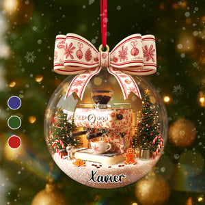 Christmas Coffee Lover Ornament - Personalized Gift For Coffee Lover Ornament 01PAMG021025 - Ornament - GoDuckee