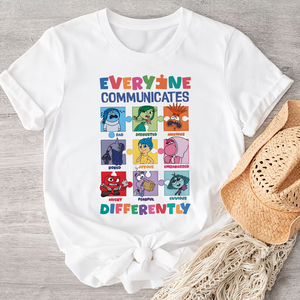 Autism Awareness Shirt Everyone Communicates Differently 02hupu240225 - Shirts - GoDuckee