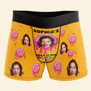 Personalized Gifts For Men Boxer Donut Hole Custom Photo 03XQQN150824 - Boxer Briefs - GoDuckee