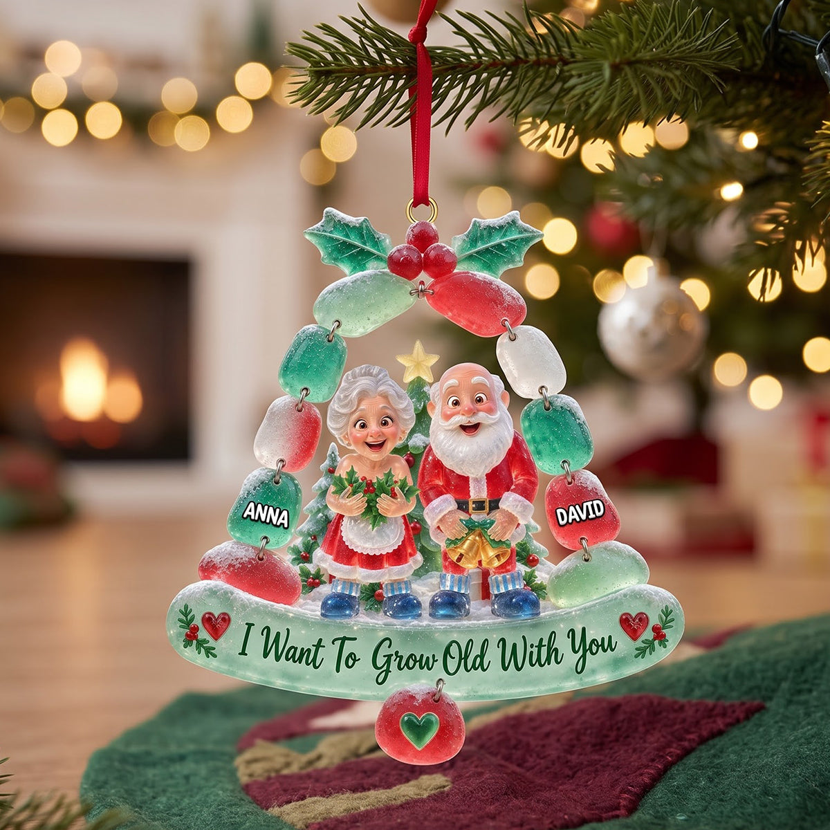 Mischievous Old Couple Acrylic Ornament - Personalized Gift For Couples 06OHTN070926 - Ornament - GoDuckee