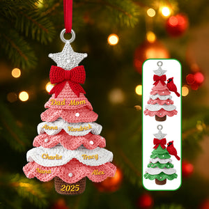 Family Christmas Tree Acrylic Ornament - Personalized Gift For Christmas 02NAMG060925 - Ornament - GoDuckee
