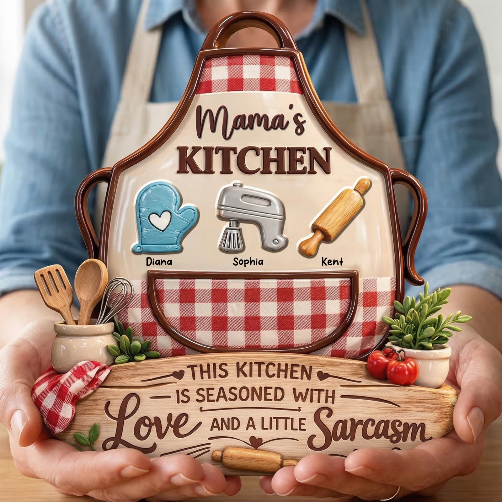 Mama's Kitchen Acrylic Plaque - Personalized Gifts For Mom 04TYQN140326 - Shaped Plaques - GoDuckee