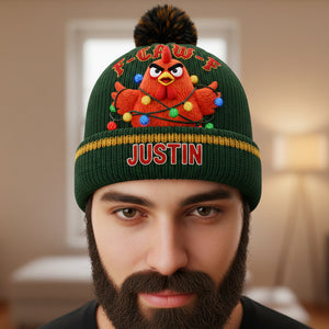 Personalized Humorous Christmas Gifts For Coworkers, Friends Bobble Beanie Hat 02natn091025 - Hat - GoDuckee