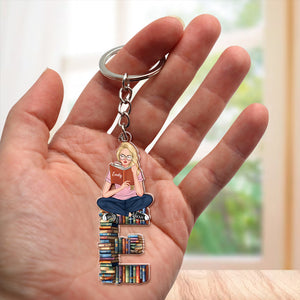 Personalized Gift For Book Lovers Keychain Alphabet Letter 03OHQN041224TM - Keychains - GoDuckee