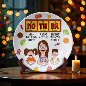 Personalized Gifts For Mom Round Plate 05TOQN210325HG - Ceramic Round Plate - GoDuckee