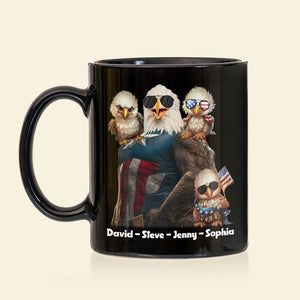 Eagle Dad We'll Always Reach For You, Personalized Mug, Gift For Dad - Coffee Mug - GoDuckee
