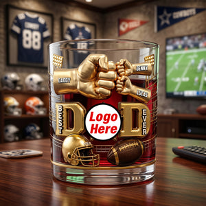 American Sport Dad Round Glass - Personalized Gifts For Dad 03natn190526 - Glass - GoDuckee