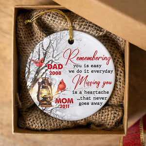 Personalized Memorial Gifts, Christmas Ceramic Ornament 02ACDT171024 - Ornament - GoDuckee