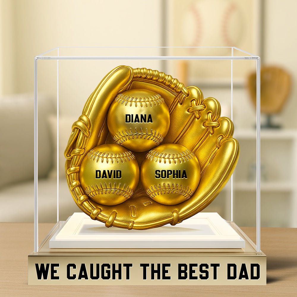 Baseball Dad Acrylic Plaque Personalized Gifts For Dad 02TGQN170525 - Shaped Plaques - GoDuckee