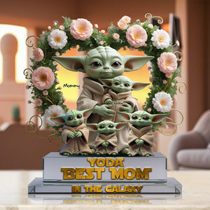 Personalized Gift For Mom Acrylic Plaque - Best Mom In The Galaxy 03XQLU110425 - Shaped Plaques - GoDuckee