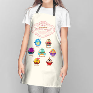 Personalized Gifts For Grandma & Mom Cupcakes Apron Best Sweets At Grandma's Confectionery 02QHPU150124QNPA Mother's Day Gifts - Aprons - GoDuckee