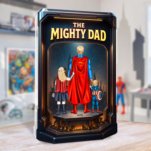 The Mighty Dad Acrylic Plaque Personalized Gifts For Dad 03KAQN300425PA - Shaped Plaques - GoDuckee