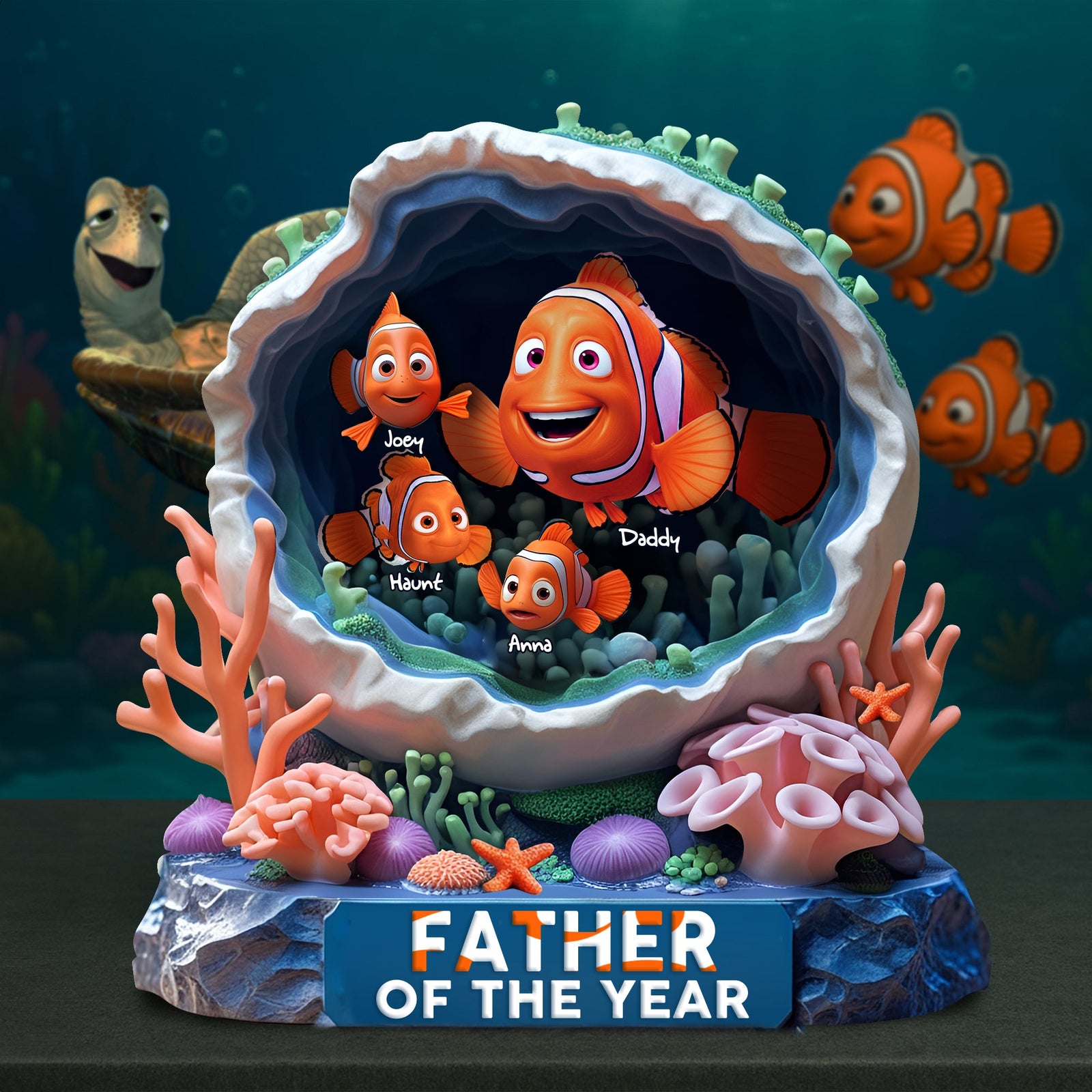 Personalized Gifts For Dad Acrylic Plaque, Father Of The Year 03QHLU150425 - Shaped Plaques - GoDuckee