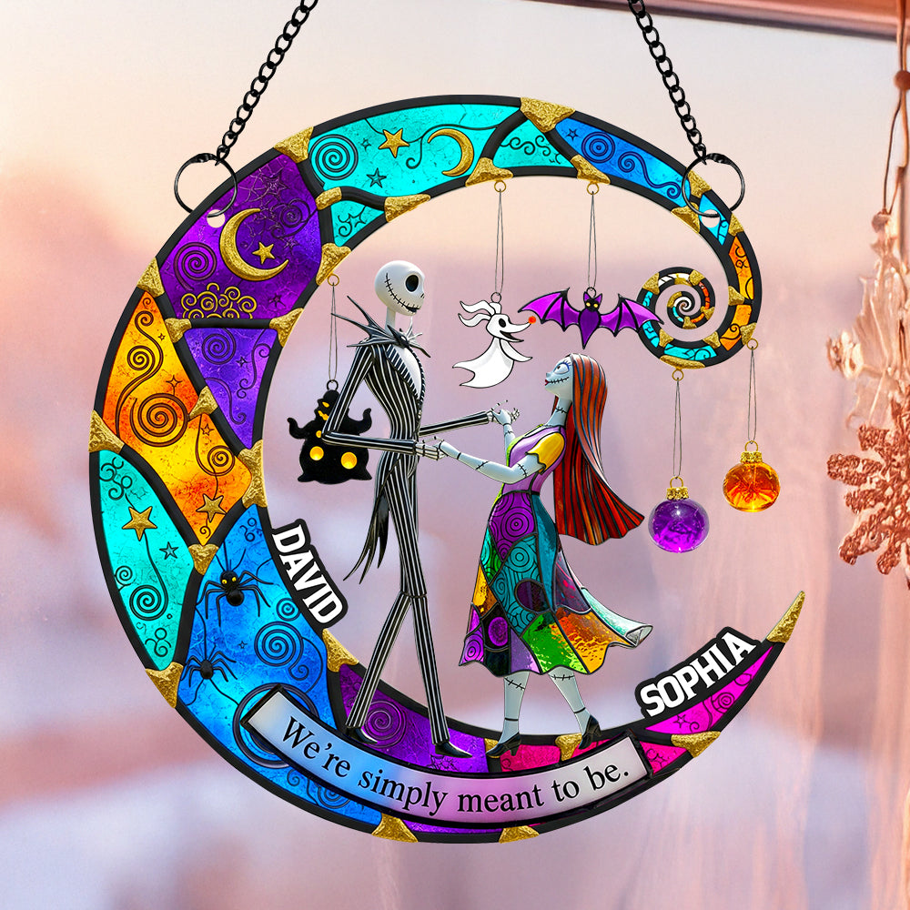 Moonlight Love Suncatcher Ornament Personalized Gifts For Couple 04OHDT050825 - Ornament - GoDuckee