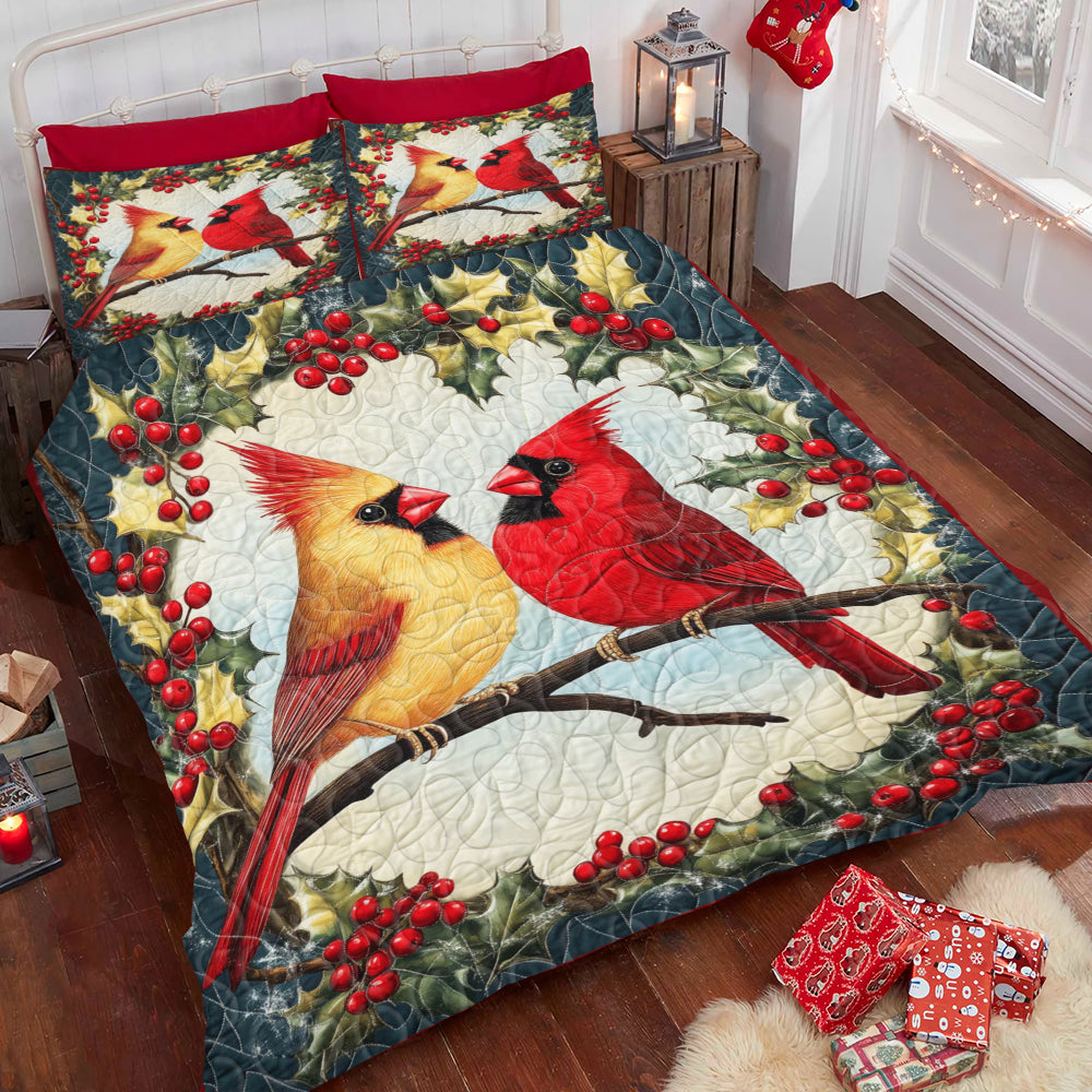 Personalized Cardinal Quilt Bedding Set Special Line 03hutn061124 - Blanket - GoDuckee