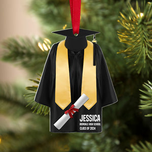 Graduation Gown, Personalized Acrylic Ornament For Senior Graduate - Ornament - GoDuckee