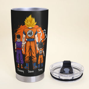 Saiyan Dad Tumbler, Father and Son Daughter Holding Hands - GoDuckee 2