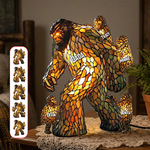 Papa Bigfoot Acrylic Light Box - Personalized Gifts For Dad 01NAMG270226 - Light Box - GoDuckee