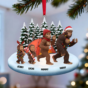 Sasquatch Family Christmas Ornament Personalized Gifts For Family 02natn291025 - Ornament - GoDuckee