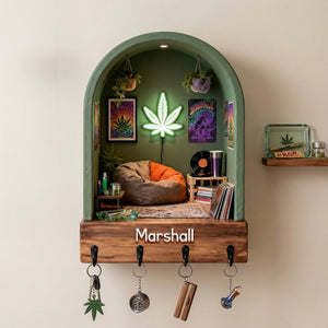 Chill Space Key Hanger - Personalized Gifts For Stoners 04tomg171225 - Wood Sign - GoDuckee