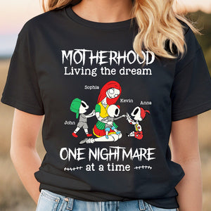 Motherhood Living The Dream Personalized Mom Shirt 04QHDT060124 - Shirts - GoDuckee