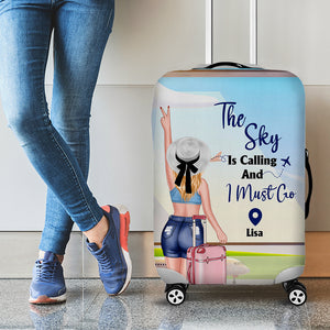 Personalized Gifts For Traveling Girl Luggage Cover 02PGMH100724TM - Luggage Covers - GoDuckee