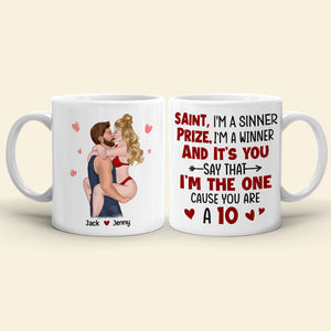 I'm The One Cause You Are A 10-Gift For Couple-Personalized Coffee Mug - Coffee Mug - GoDuckee