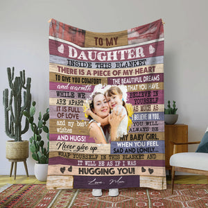 Hugging You, Personalized Blanket, Gifts For Family - Blanket - GoDuckee