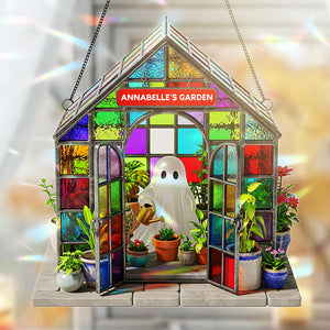 Ghost Garden House Suncatcher - Personalized Gifts For Loved Ones 02nata090825 - Ornament - GoDuckee