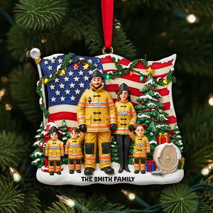 Pride Firefighter Christmas Ornament - Personalized Gifts For Family 04TOLU180925 - Ornament - GoDuckee