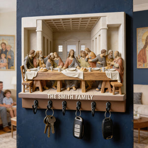 The Last Supper Acrylic Key Hanger - Personalized Gifts For Christians 04HYQN060126 - Key Hanger - GoDuckee
