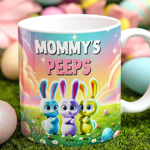 Personalized Gifts For Grandma Easter Day Coffee Mug Bunny Peeps 022TGMH070325 - Coffee Mug - GoDuckee