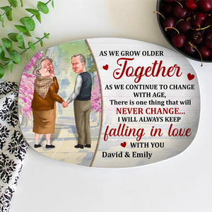 As We Grow Older Together I Will Always Keep Falling In Love With You-CustomizingBox - Personalized Resin Plate-Gift For Old Couple- Couple Resin Plate - Resin Plate - GoDuckee