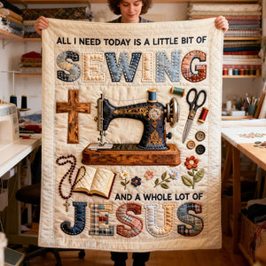 Jesus And Sewing Blanket - Gifts For Christians 01patn251225 - Blanket - GoDuckee