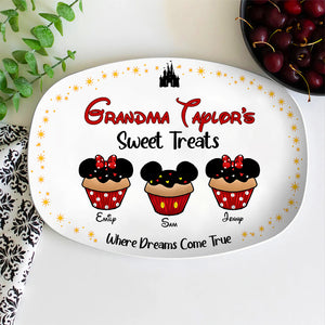 Personalized Gifts For Grandma Plate Grandma's Sweet Treats 02HUMH290224 - Plates - GoDuckee