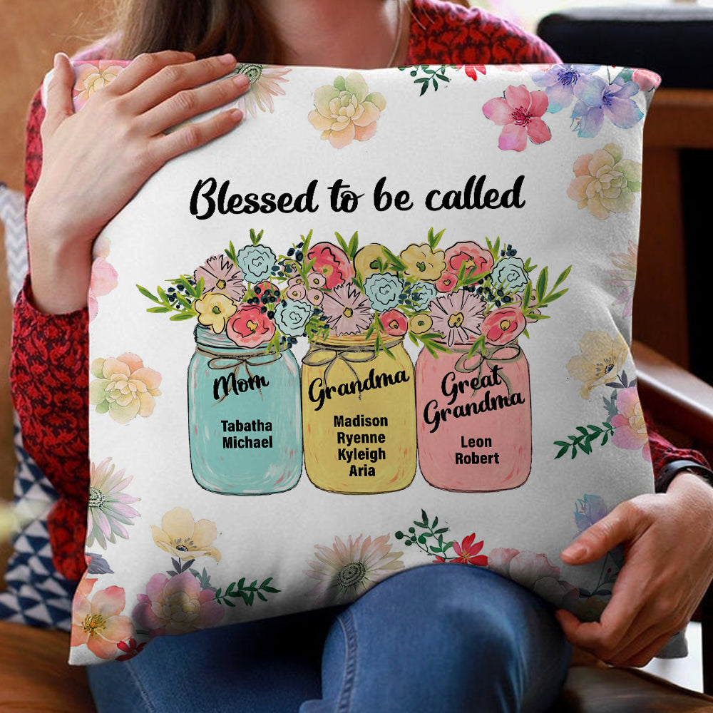 Personalized Gifts For Grandma Pillow Blessed To Be Called 03HUDT050224 - Pillows - GoDuckee