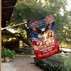 250 Years Of Blessing House Flag - Personalized Gifts For Christians 02HUTN260226 - Flag - GoDuckee