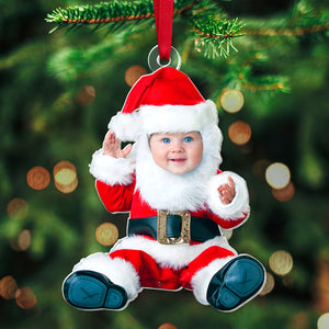 Funny Christmas Custom Face For Kids 03hutn260824 Personalized Acrylic Photo Ornament - Ornament - GoDuckee