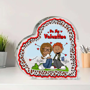 Personalized Gifts For Couples Valentine Heart Plaque Y2K Style Couples 05KALU060125HG - Shaped Plaques - GoDuckee