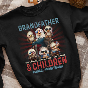 Eagle Grandfather And Children, Unbreakable Bond Personalized Shirt, Birthday Gift, Father's Day Gift For Grandpa - Shirts - GoDuckee