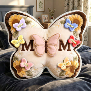 Butterfly Mom Custom Pillow - Personalized Gifts For Mother 02nadh060426 - Pillow - GoDuckee