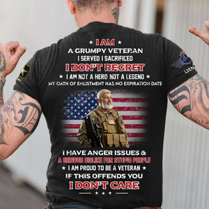 I Am Proud To Be A Veteran, Personalized Shirt, Gifts For Dad - AOP Products - GoDuckee