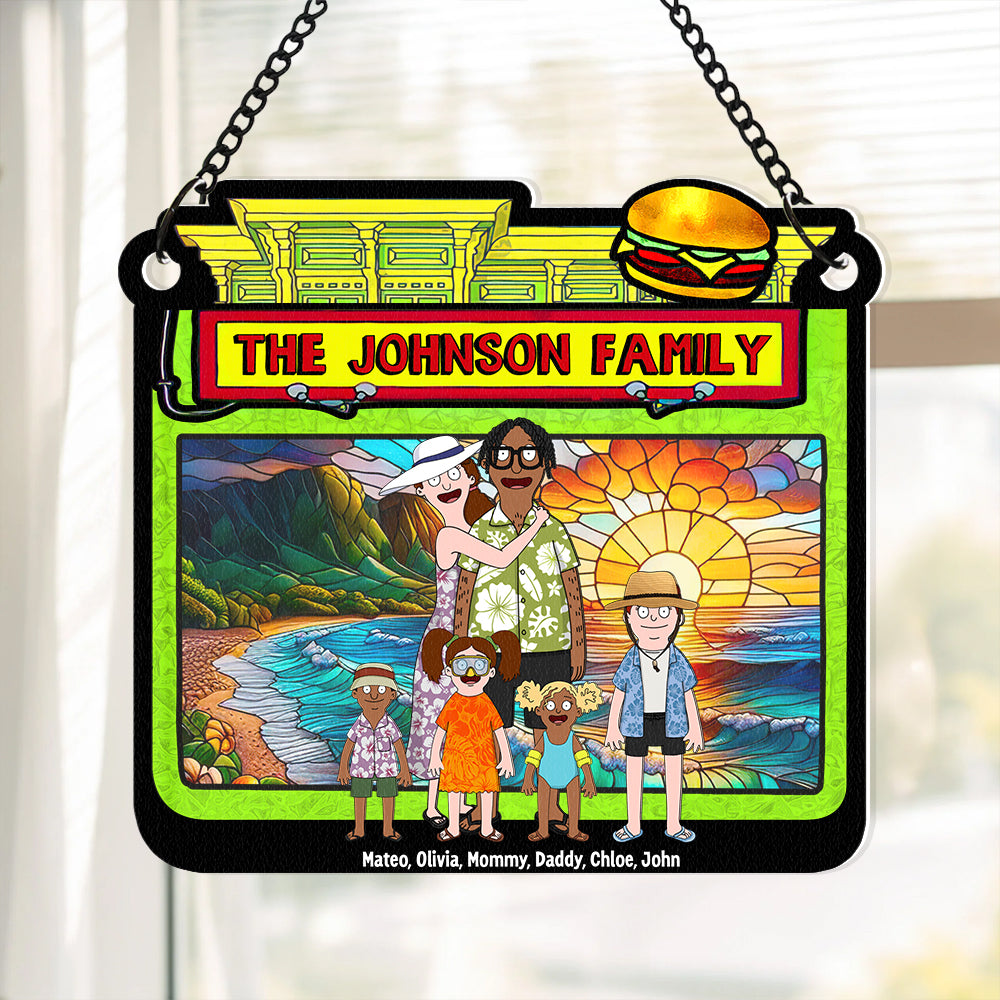 Personalized Gifts For Family Suncatcher Ornament Happy Family 01ACDT100225HG - Ornament - GoDuckee