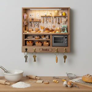 Bakery Wood Key Hanger - Personalized Gifts For Bakers 07hylu101225 - Wood Sign - GoDuckee