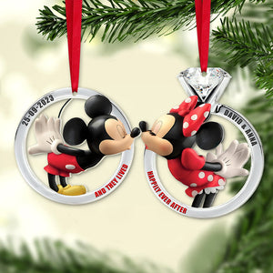 Set Of 2 Personalized Ornaments For Couple, PW-02QHTN280923, Christmas Gift, Anniversary Gift Ideas - Ornament - GoDuckee