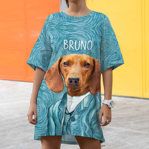 Custom Photo Gifts For Dog Lovers Raglan Dress Handsome Dog 03HUDT190124 - 3D Shirts - GoDuckee