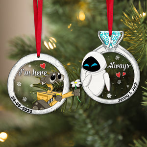 Set Of 2 Personalized Ornaments For Couple, PW-04NATN231023, Christmas Gift, Anniversary Gift Ideas - Ornament - GoDuckee