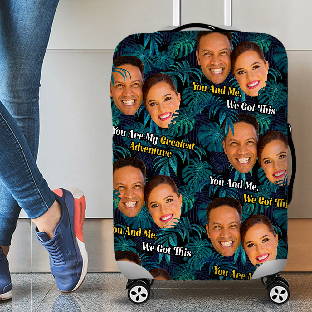 Custom Photo Gifts For Couple Luggage Cover 04ACDT040724 - Luggage Covers - GoDuckee